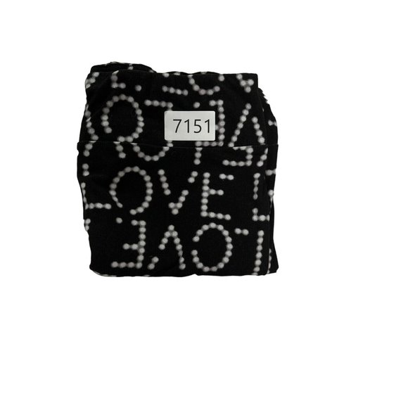 NO BOUNDARIES Pants Women's Leggings Elastic Waist "LOVE" Black 3XL - Picture 11 of 11